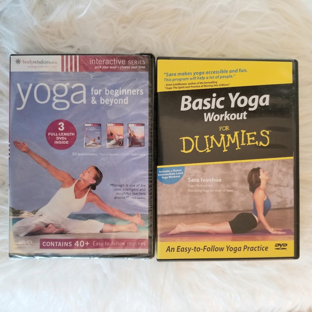 NEW 2 Yoga DVD's 3 PK AND 1 PK